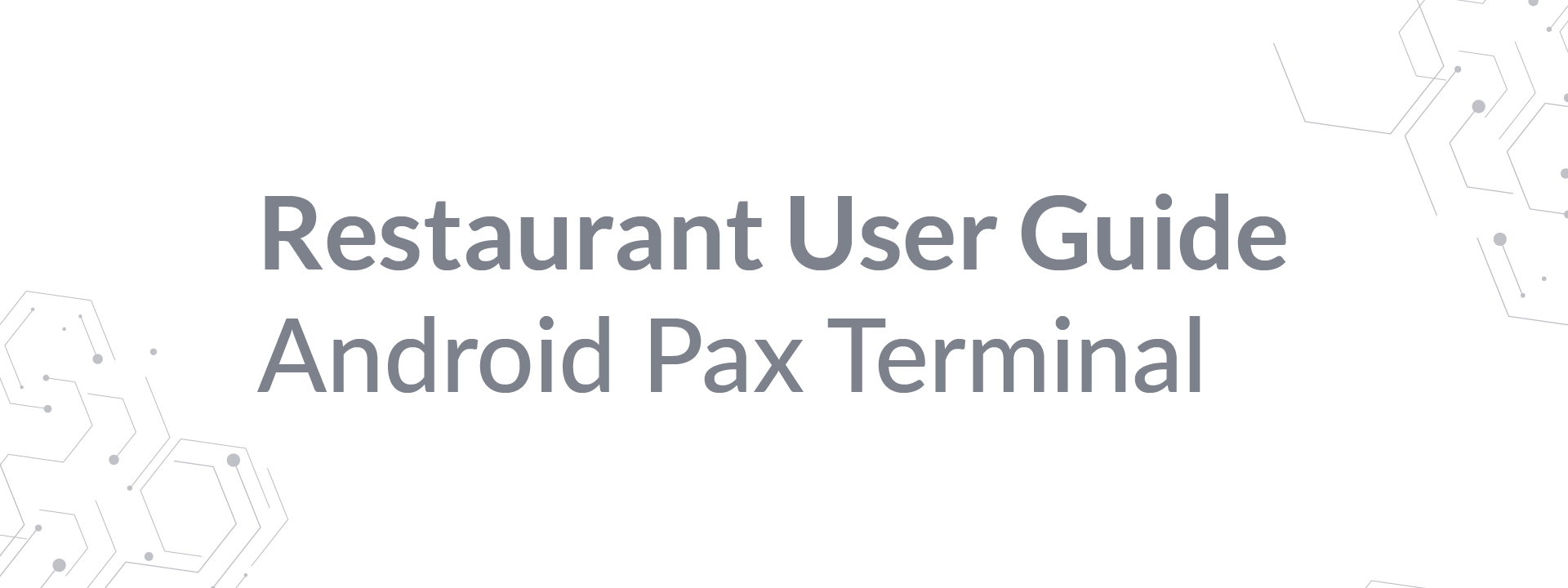 Android Pax Terminal Restaurant Banner