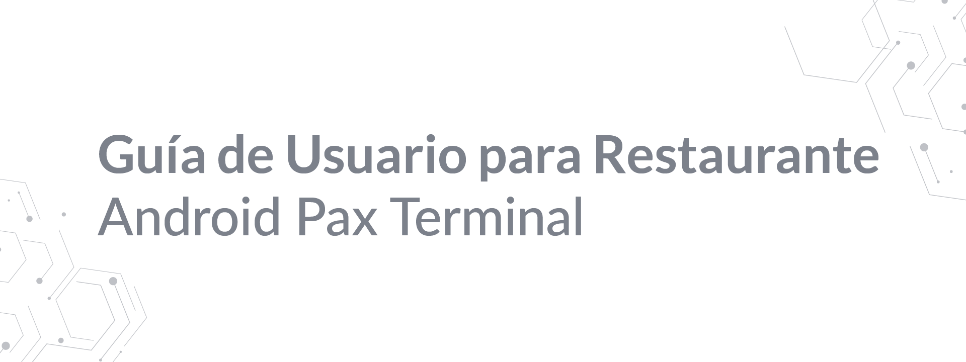 Android Pax Terminal Restaurant Banner