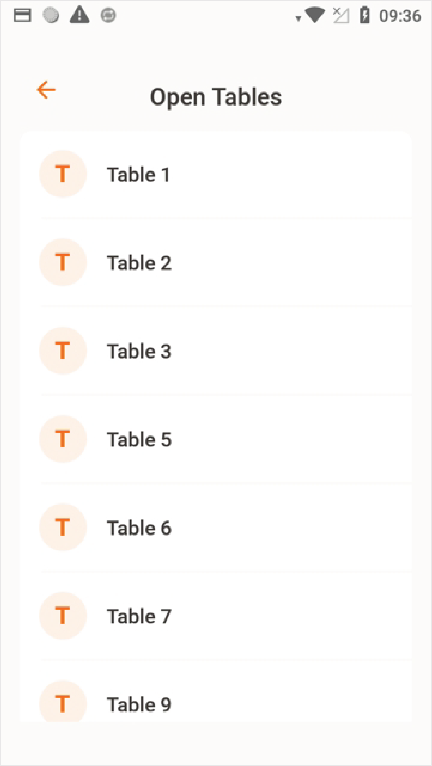 Open Tables Image
